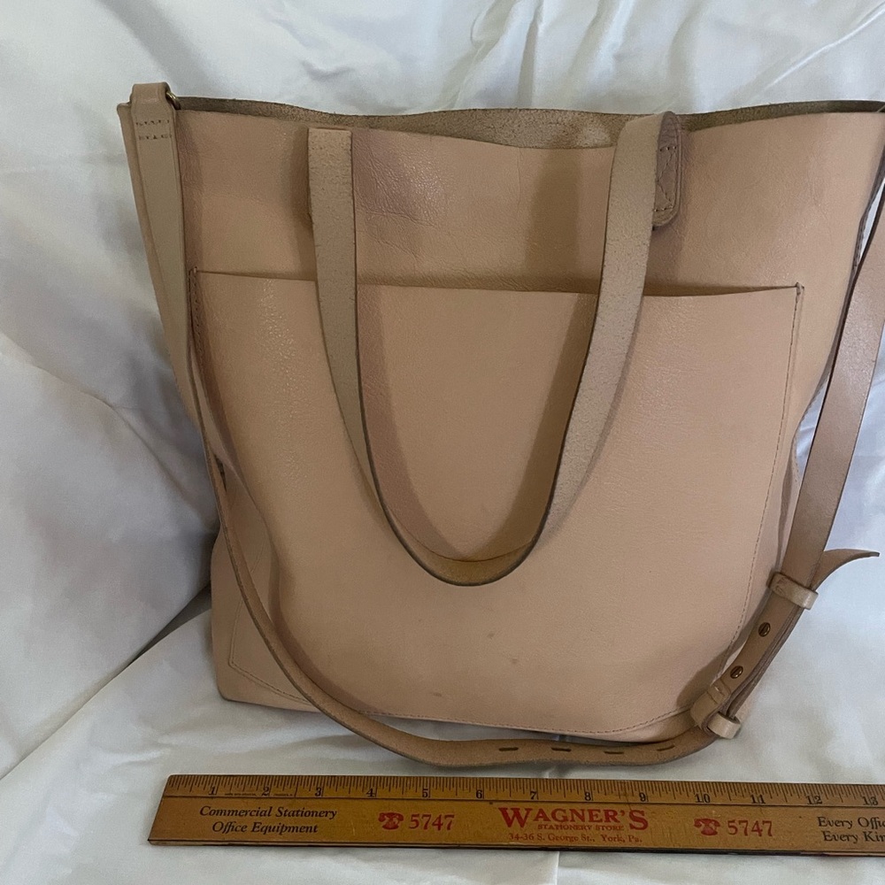 Madewell crossbody leather tote